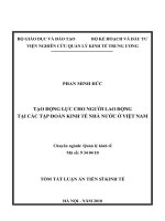 Tạo động lực cho người lao động tại các tập đoàn kinh tế nhà nước ở việt nam tt