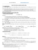 Chuyên đề giao động điều hòa vật lý lớp 12 