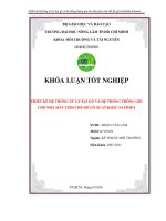 THIẾT KẾ HỆ THỐNG XỬ LÝ BỤI GỖ VÀ HỆ THỐNG THÔNG GIÓ CHO NHÀ MÁY TINH CHẾ ĐỒ GỖ XUẤT KHẨU SATIMEX 