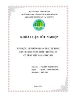 XÂY DỰNG HỆ THỐNG QUAN TRẮC TỰ ĐỘNGCHẤT LƯỢNG NƯỚC THẢI TẠI CÔNG TY   CỔ PHẦN VIỆT NAM – MỘC BÀI                                                        