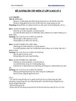 Đề cương ôn tập môn lý lớp 6 học kỳ 2 