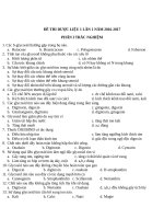 ĐỀ THI DƯỢC LIỆU 1 LẦN 1 NĂM 2016-2017