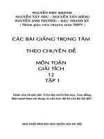 Phân dạng và phương pháp giải các chuyên đề giải tích 12   tập 1 (500 trang) 