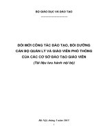 ĐỔI MỚI CÔNG TÁC ĐÀO TẠO, BỒI DƯỠNG CÁN BỘ QUẢN LÝ VÀ GIÁO VIÊN PHỔ THÔNG CỦA CÁC CƠ SỞ ĐÀO TẠO GIÁO VIÊN
