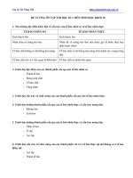 Đề cương ôn tập học kỳ 1 môn sinh lớp 10 