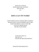 ĐÁNH GIÁ HIỆU QUẢ QUẢN LÝ DỊCH HẠI TRÊN CÂY KHỔ QUA (Momordica charantia L.) GIỮA HAI MÔ HÌNH CANH TÁC THEO TẬP QUÁN ĐỊA PHƯƠNG VÀ QUẢN LÝ TỔNG HỢP TẠI XÃ XUÂN THỚI SƠN, HUYỆN HÓC MÔN, TP. HỒ CHÍ MINH