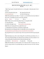 Bộ đề thi thử THPT môn vật lý đề 3 