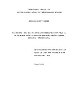   CÂY HỌ DẦU – TÌM HIỂU VÀ ĐỀ XUẤT GIẢI PHÁP BẢO TỒN PHỤC VỤ  DU LỊCH SINH THÁI TẠI KHU BẢO TỒN THIÊN NHIÊN VĂN HÓA   ĐỒNG NAI – TỈNH ĐỒNG NAI  