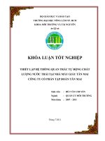 THIẾT LẬP HỆ THỐNG QUAN TRẮC TỰ ĐỘNG CHẤT  LƯỢNG NƯỚC THẢI TẠI NHÀ MÁY GIẤY TÂN MAI CÔNG TY CỔ PHẦN TẬP ĐOÀN TÂN MAI 