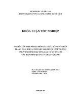     NGHIÊN CỨU MỘT SỐ ĐẶC ĐIỂM CẤU TRÚC RỪNG TỰ NHIÊN TRẠNG THÁI IIIB TẠI TIỂU KHU 1636 THUỘC LÂM TRƯỜNG     ĐĂK N’TAO TỈNH ĐĂK NÔNG LÀM CƠ SỞ ĐỀ XUẤT  CÁC BIỆN PHÁP QUẢN LÝ VÀ BẢO VỆ RỪNG 