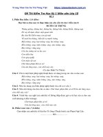 Đề thi kiểm tra học kỳ 1 môn văn lớp 10 