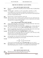 Môt số câu hỏi môn vật lý lớp 10 