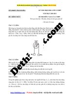 Đề HSG môn vật lý lớp 12 năm học 2010 2011   sở GDĐT thanh hóa   hệ không chuyên   file word có lời giải chi tiết 