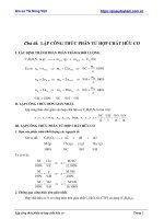 Tài liệu môn hoá lớp 11 bài tập tìm công thức phân tử hợp chất hữu cơ 