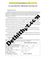 Giải toán vật lý bằng máy tính cầm tay 3  giải phương trình bậc hai, bậc ba 