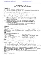 Đề cương ôn tập HK1 môn hóa lớp 8 năm học 2017 2018 