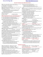 Tài liệu môn sinh lớp 12 bài tập trắc nghiệm chương 1 