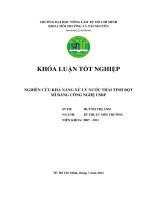   NGHIÊN CỨU KHẢ NĂNG XỬ LÝ NƯỚC THẢI TINH BỘT MÌ BẰNG CÔNG NGHỆ USBF   