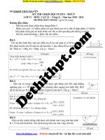 Đề thi HSG casio vật lý lớp 12 năm học 2010 2011   sở GDĐT thái nguyên   file word có lời giải chi tiết 