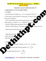Hệ thống công thức vật lý 12  chương 7 hạt nhân nguyên tử 
