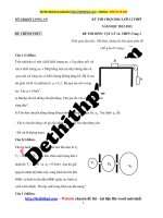 Đề HSG môn vật lý lớp 12 năm học 2012 2013   sở GDĐT long an   vòng 1   hệ không chuyên   file word có lời giải chi tiết 