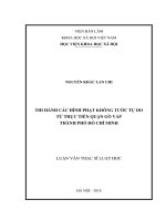 Thi hành các hình phạt không tước tự do từ thực tiễn quận gò vấp, thành phố hồ chí minh ( Luận văn thạc sĩ)