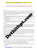 Đề thi olympic vật lý lớp 10   2016 2017   trường THPT chuyên nguyễn thiện thành   trà vinh   file word có lời giải chi tiết 