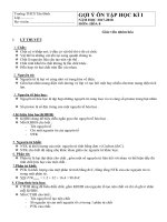 Ôn tập môn hóa lớp 8 học kỳ 1 năm 2017  2018 