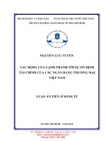 LA02 116 tác động của canh tranh tới sự ổn định tài chính của các ngân hàng thương mại việt nam 