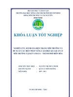 NGHIÊN CỨU, ĐÁNH GIÁ HIỆN TRẠNG MÔI TRƯỜNG VÀ ĐỀ XUẤT CÁC BIỆN PHÁP NÂNG CAO HIỆU QUẢ QUẢN LÝ  MÔI TRƯỜNG TẠI KCN AMATA – THÀNH PHỐ BIÊN HÒA   