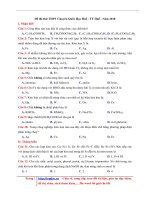 Đề thi thử THPTQG chuyên quốc học huế, lần 02   2018, file word, lời giải chi tiết 