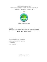 ĐÁNH GIÁ KHẢ NĂNG XỬ LÝ NƯỚC RỈ RÁC GÒ CÁT BẰNG QUÁ TRÌNH UVO  3  