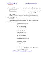 Đề kiểm tra cuối học kỳ 1 môn văn lớp 12 