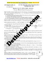 Đề HSG môn vật lý lớp 12 năm học 2011 2012   sở GDĐT nghệ an   bảng b    file word có lời giải chi tiết 