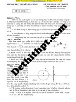 Đề thi học sinh giỏi năm 2018 môn vật lý lớp 11   chuyên thái bình 