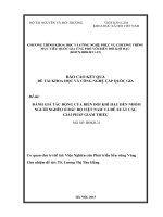 Đề tài: ĐÁNH GIÁ TÁC ĐỘNG CỦA BIẾN ĐỔI KHÍ HẬU ĐẾN NHÓM NGƯỜI NGHÈO Ở BẮC BỘ VIỆT NAM VÀ ĐỀ XUẤT CÁC GIẢI PHÁP GIẢM THIỂU