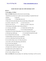 Bộ đề thi giữa HK2 môn sinh học lớp 9 