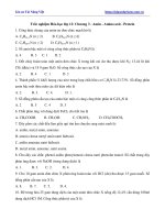 Môn hóa lớp 12 bài tập chương 3 trắc nghiệm amin, amino axit, protein 