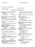 Tài liệu ôn tập môn sinh lớp 6 