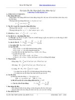 Tài liệu ôn tập THPT môn vật lý lớp 12 