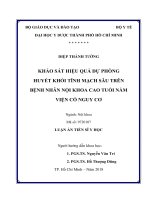 Khảo sát hiệu quả dự phòng Huyết khối tĩnh mạch sâu trên bệnh nhân nội khoa cao tuổi nằm viện có nguy cơ (FULL TEXT)