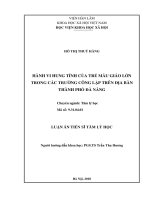 Hành vi hung tính của trẻ mẫu giáo lớn trong các trường công lập trên địa bàn thành phố đà nẵng