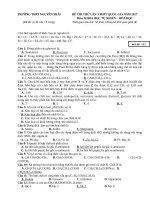 De thi KSCL lần 3 THPT Nguyen Trai