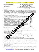 Đề HSG môn vật lý lớp 12 năm học 2014 2015   sở GDĐT thanh hóa   hệ không chuyên   file word có lời giải chi tiết 