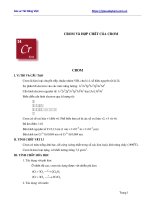 Tài liệu môn hóa lớp 12 lý thuyết và bài tập vể crom 