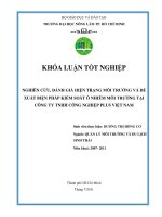 NGHIÊN CỨU, ĐÁNH GIÁ HIỆN TRẠNG MÔI TRƯỜNG VÀ ĐỀ XUẤT BIỆN PHÁP KIỂM SOÁT Ô NHIỄM MÔI TRƯỜNG TẠI  CÔNG TY TNHH CÔNG NGHIỆP PLUS VIỆT NAM 
