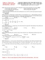 Đề thi THPT quốc gia vật lý sở GDĐT quảng ninh   lần 32017, file word, lời giải chi tiết 