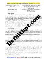 Đề HSG môn vật lý lớp 12 năm học 2012 2013   sở GDĐT vĩnh phúc   file word có lời giải chi tiết 