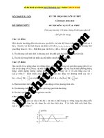 Đề HSG môn vật lý lớp 12 năm học 2014 2015   sở GDĐT hà nội   hệ không chuyên   file word có lời giải chi tiết 