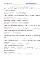 Tài liệu môn hóa lớp 11 bài tập dẫn xuất halogen phenol ancol 